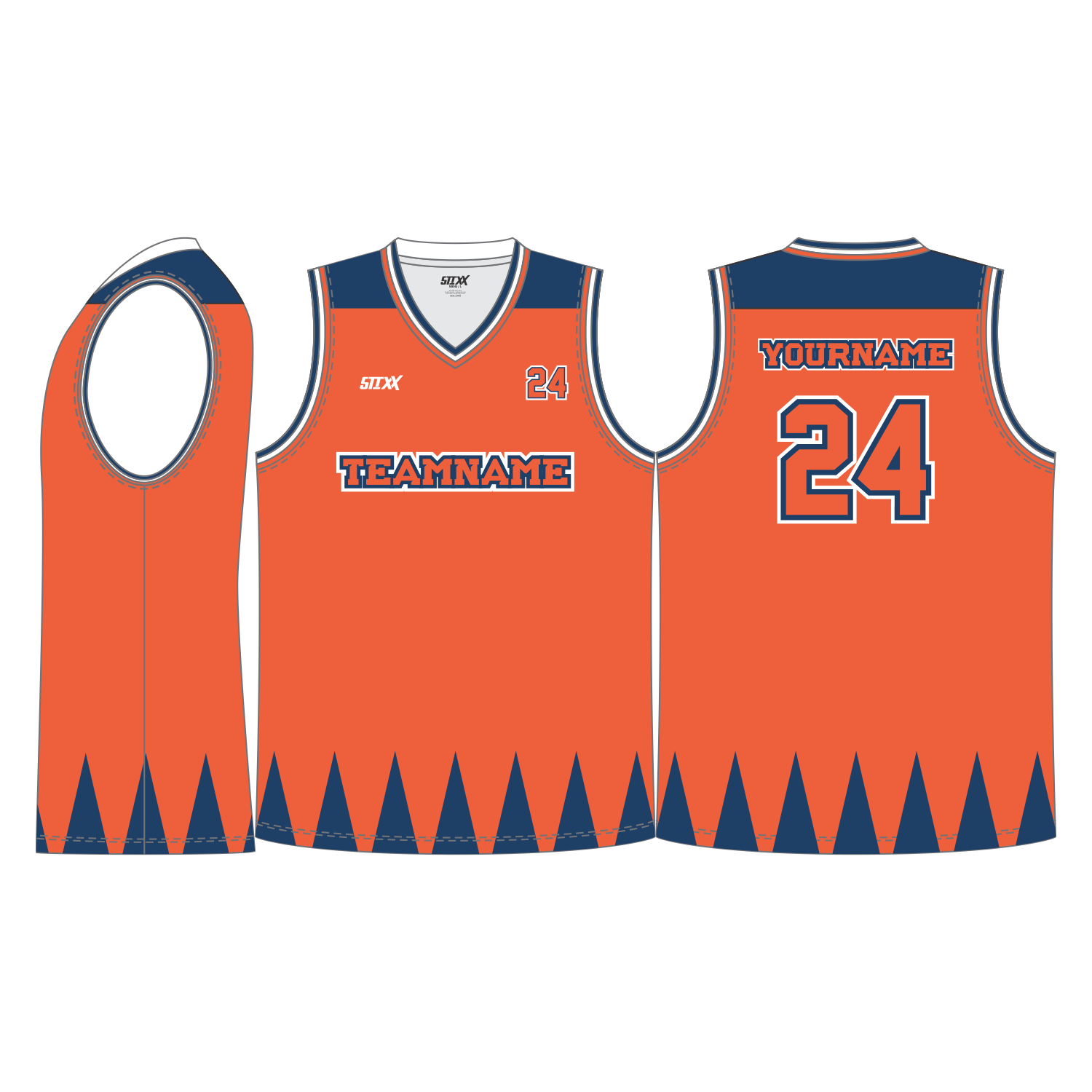 CUSTOM V-NECK BASKETBALL JERSEYS