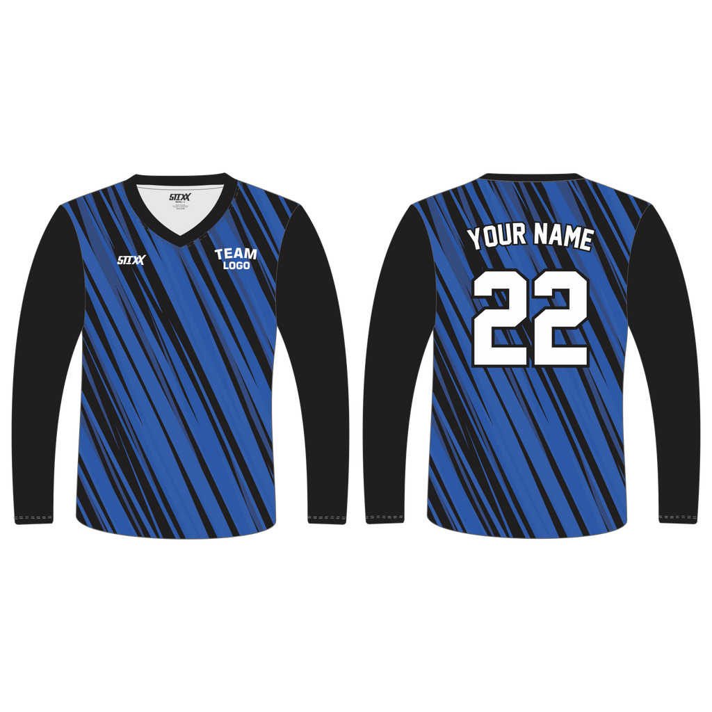Custom Long‑Sleeve V‑Neck T‑Shirts