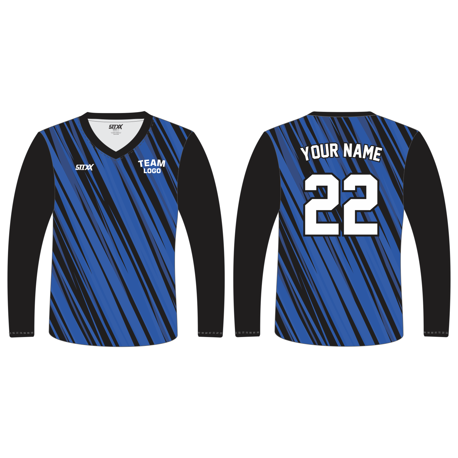 Custom Long‑Sleeve V‑Neck T‑Shirts