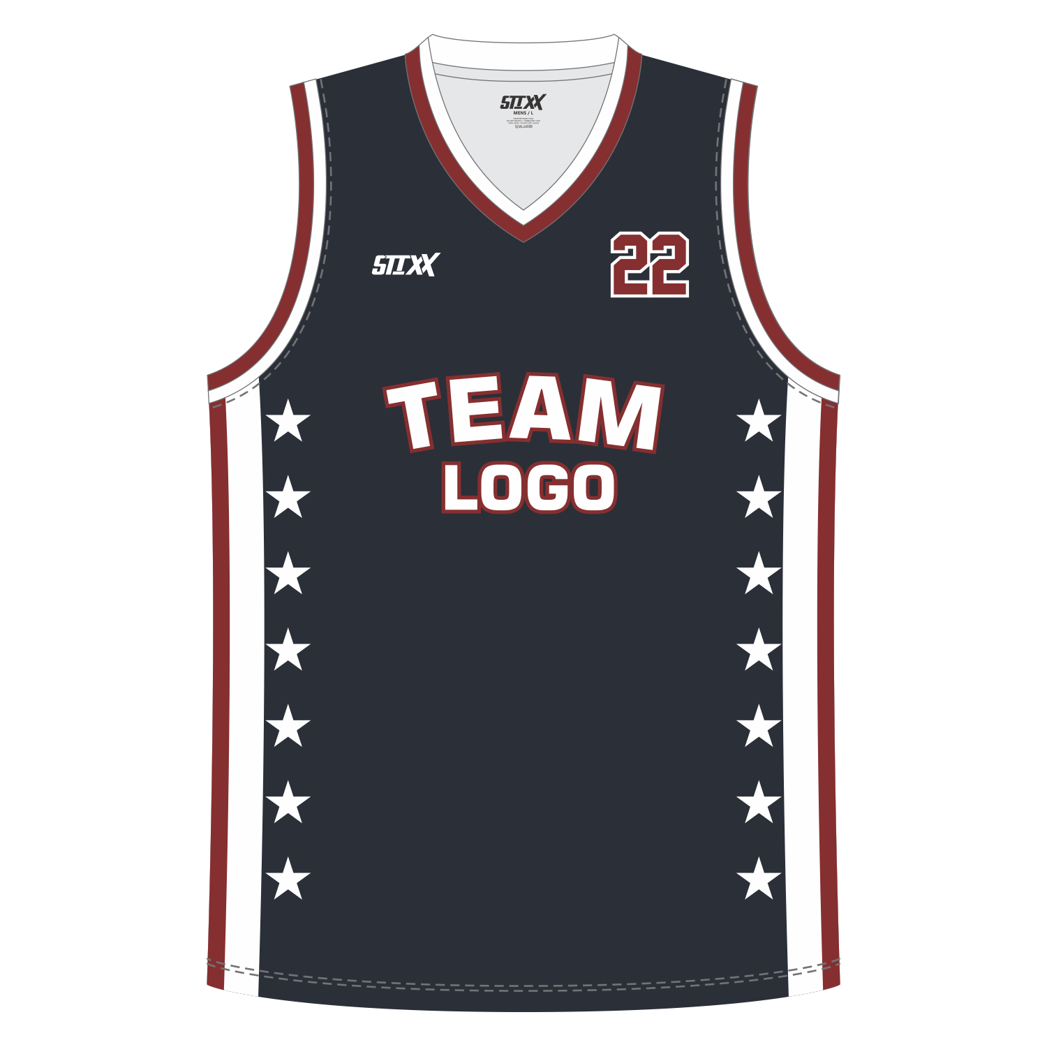 CUSTOM V-NECK BASKETBALL JERSEYS