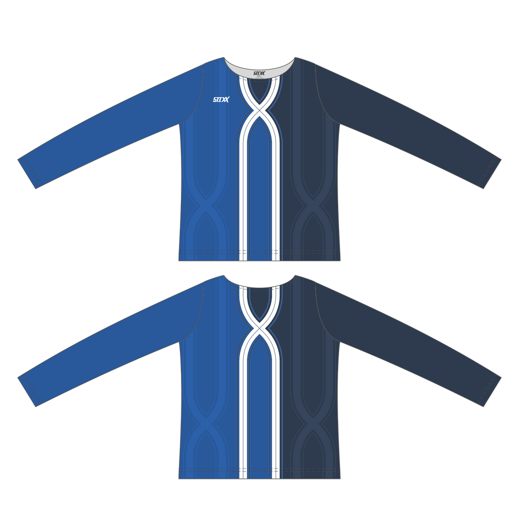 Custom Long Sleeved Crew Neck Cheerleading Shells