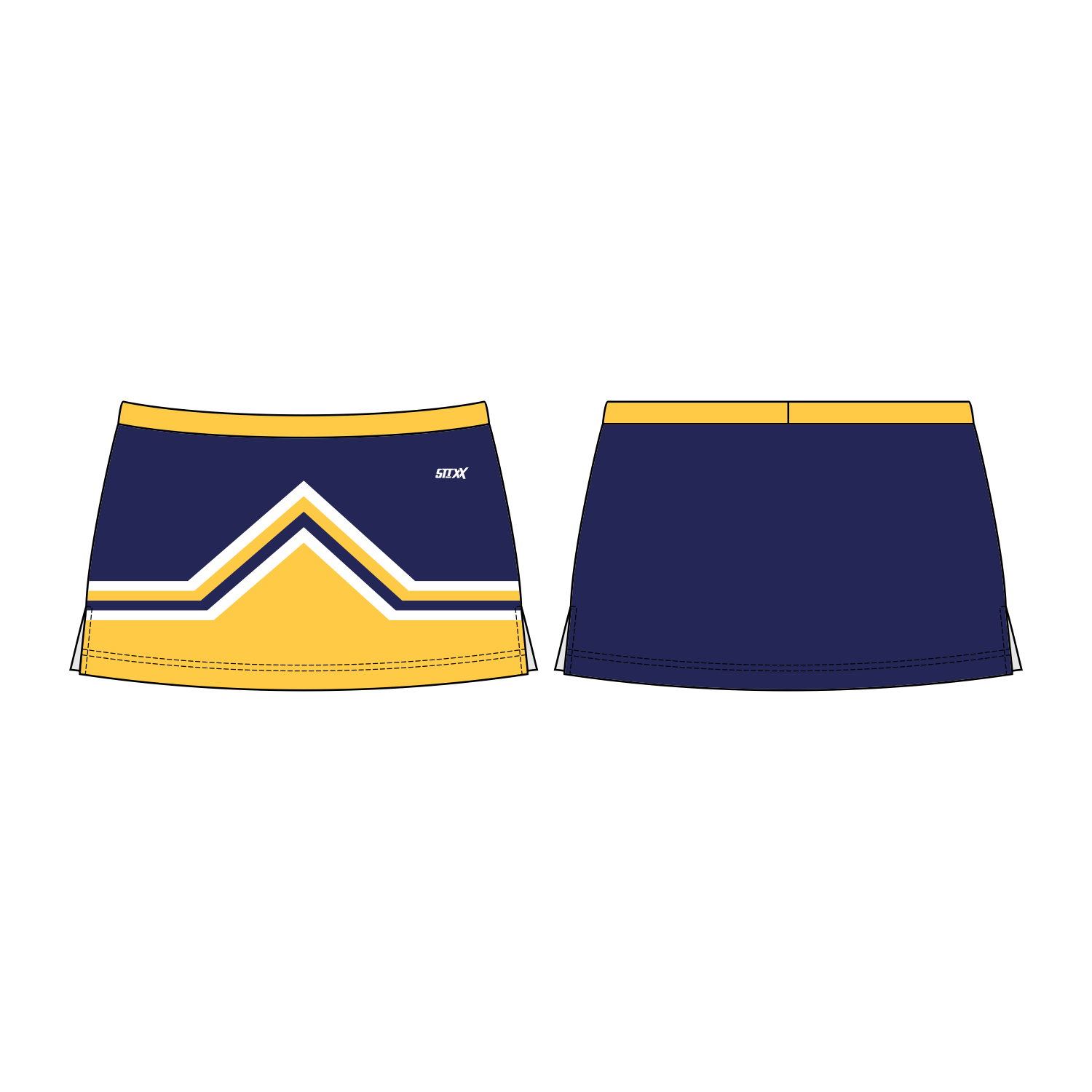 Side Vent Cheerleading Skort