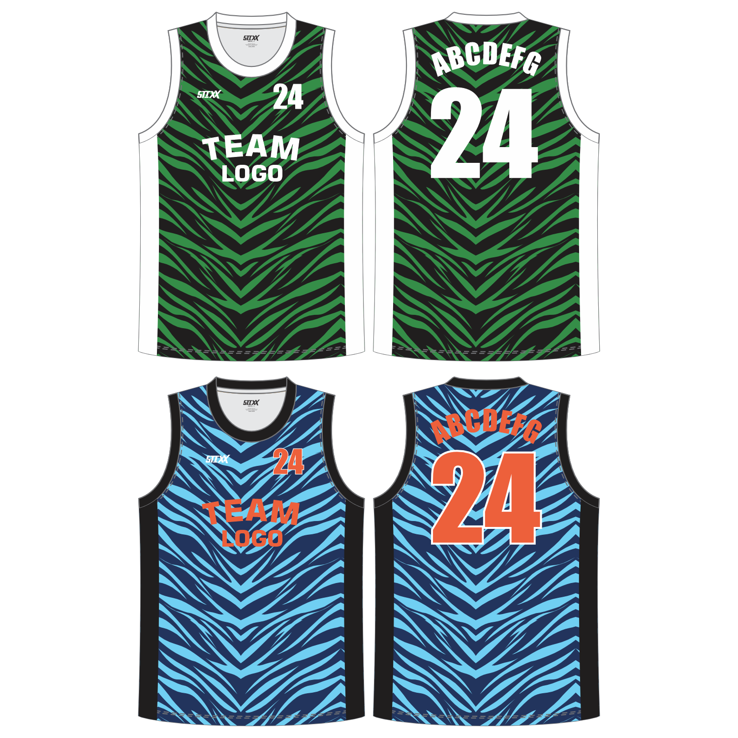 CUSTOM REVERSIBLE V-NECK BASKETBALL JERSEYS