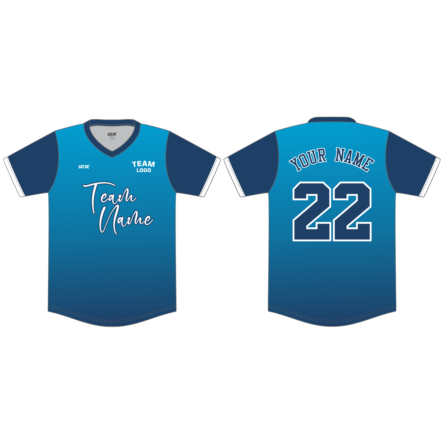 Custom V-Neck Baseball Jersey