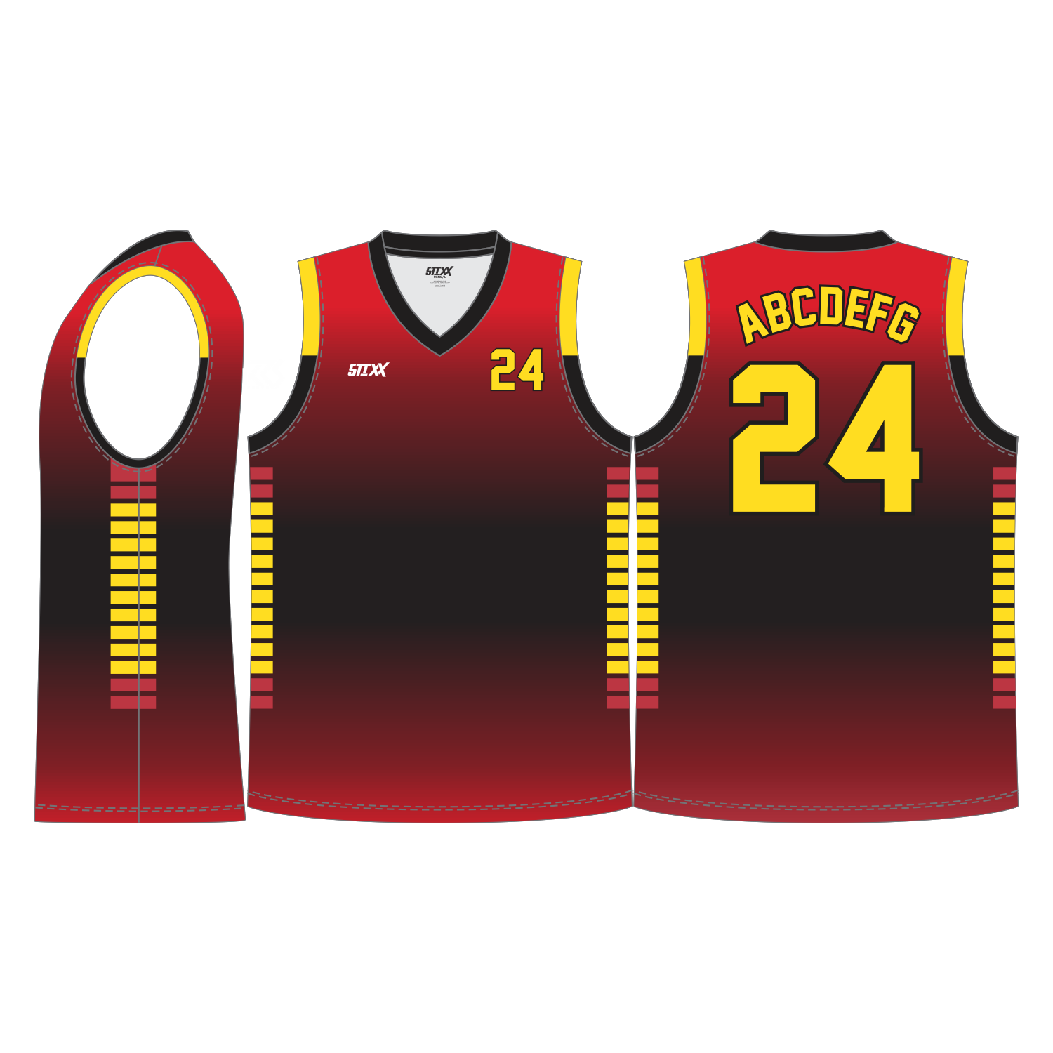 CUSTOM V-NECK BASKETBALL JERSEYS