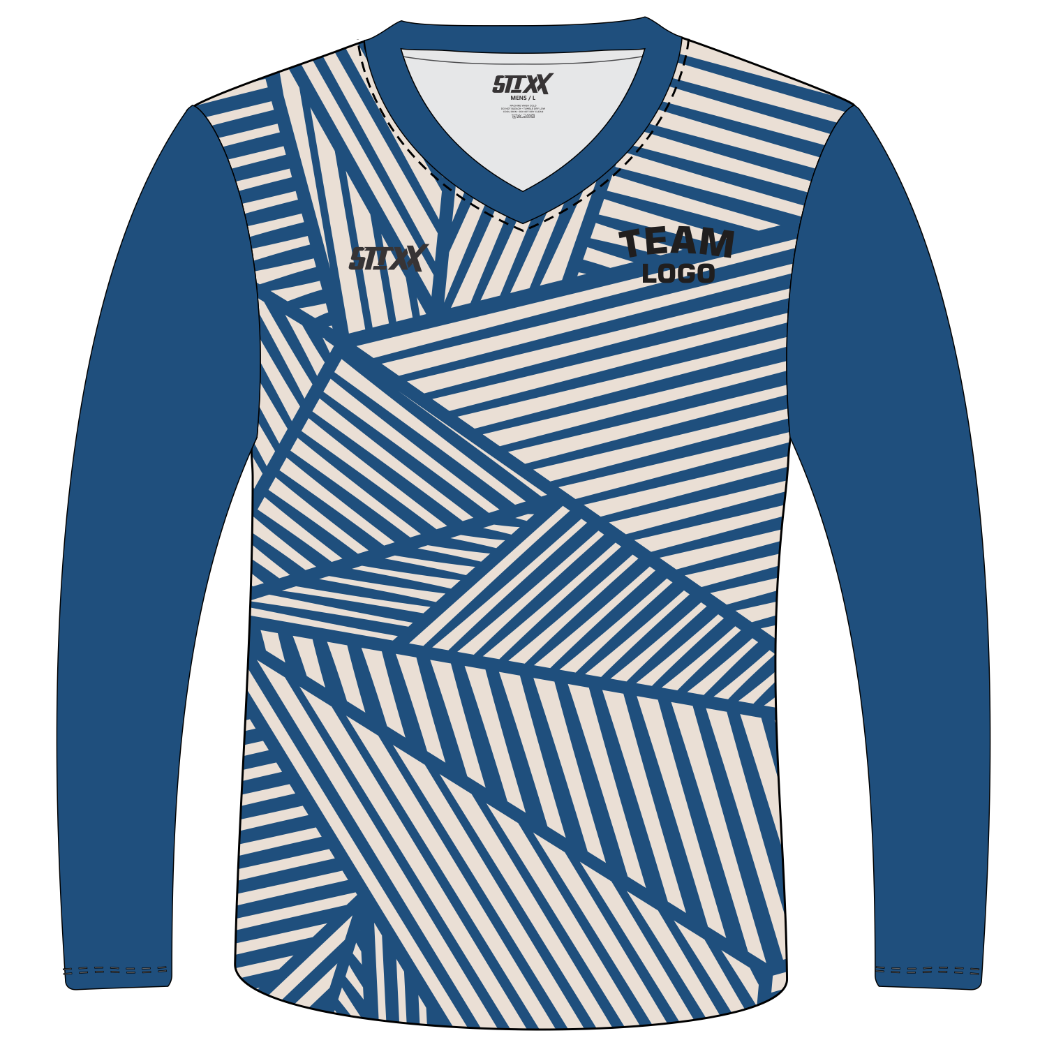 Custom Long‑Sleeve V‑Neck T‑Shirts