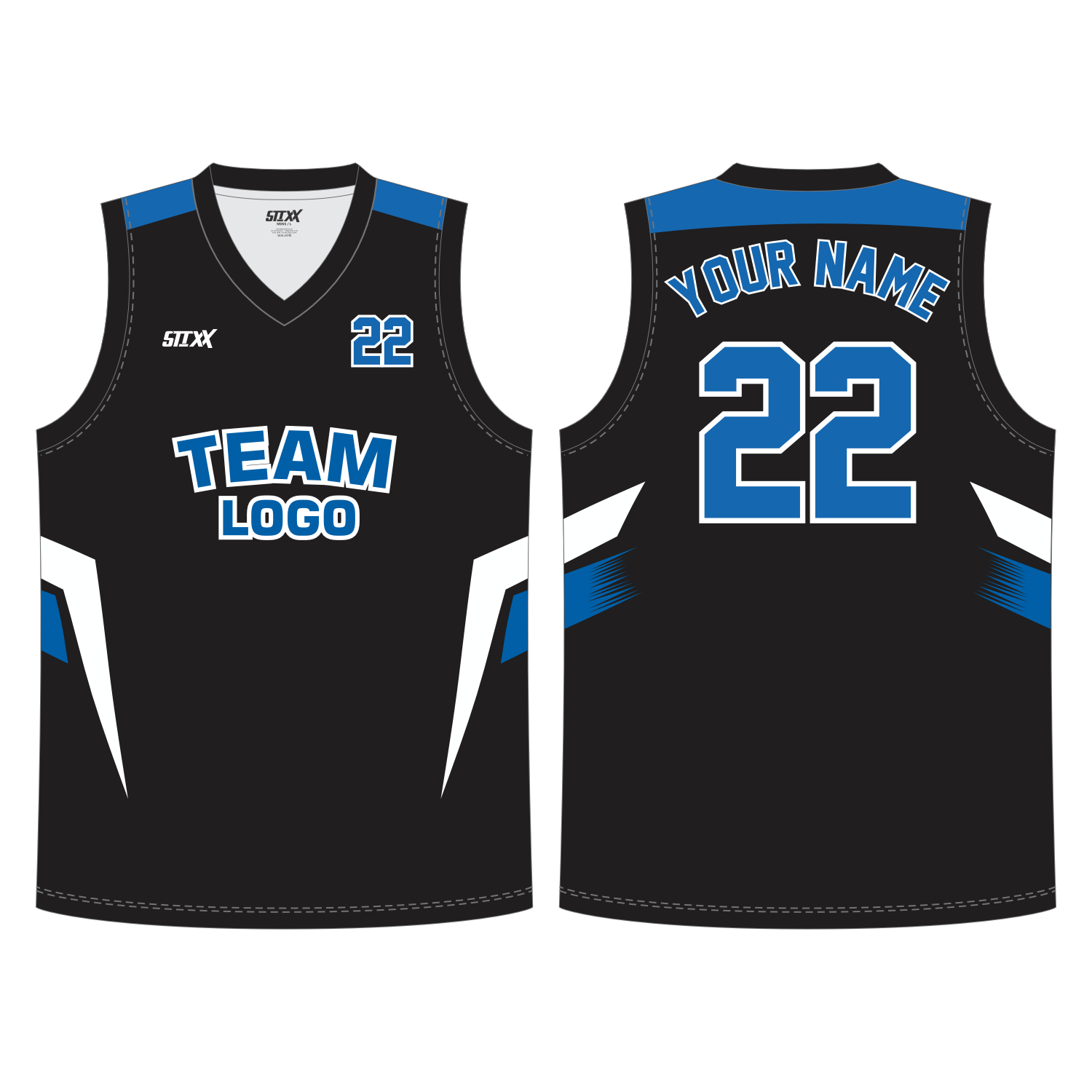 CUSTOM REVERSIBLE V-NECK BASKETBALL JERSEYS