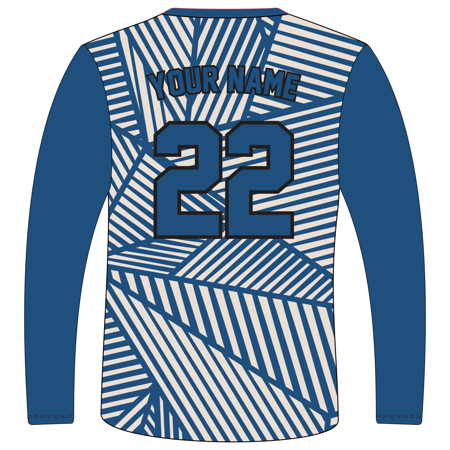 Custom Long‑Sleeve V‑Neck T‑Shirts