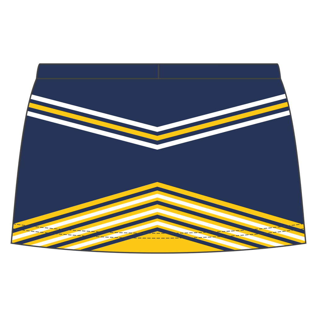 Custom Crossover Vent Cheerleading Skirts