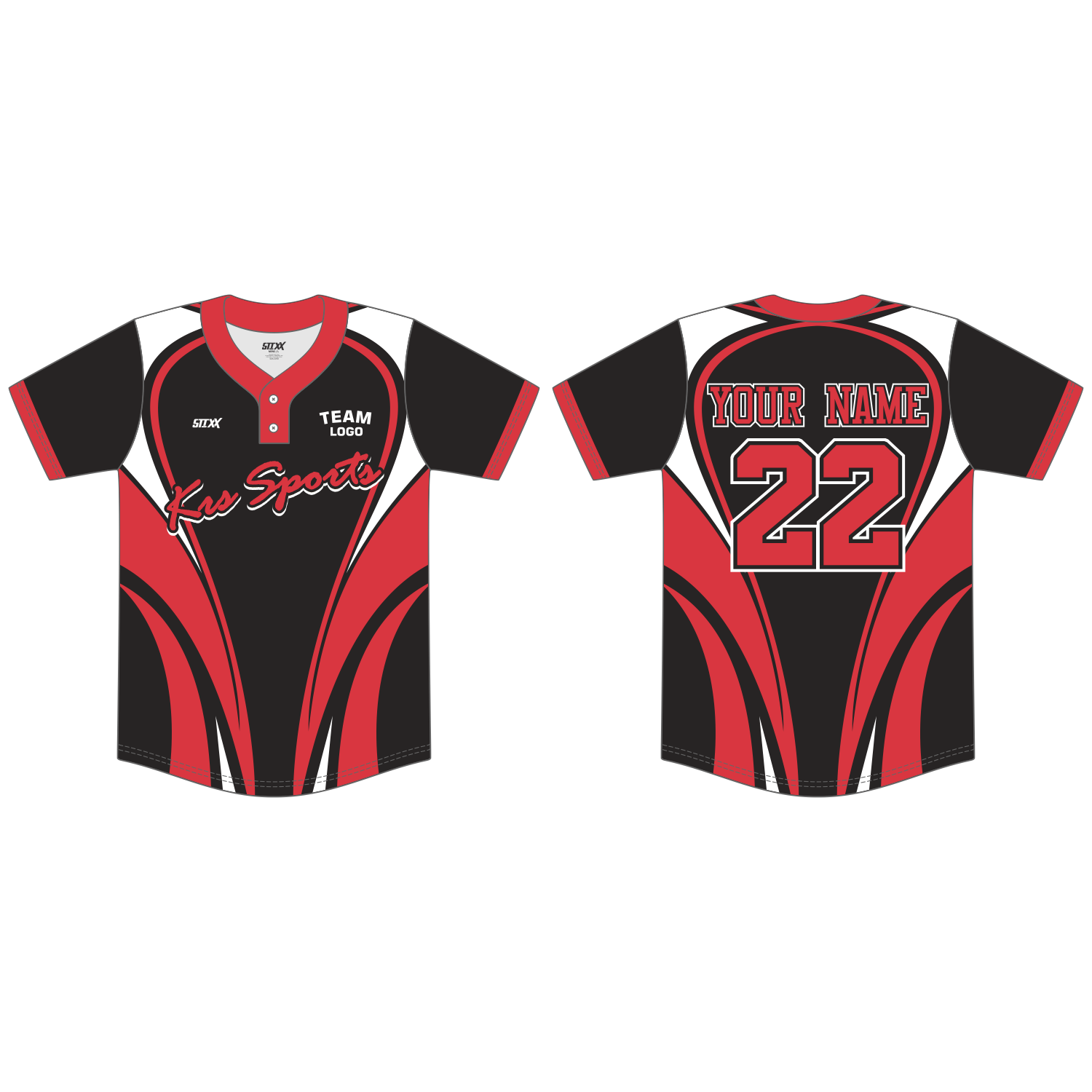 Custom 2-Button Baseball Jerseys