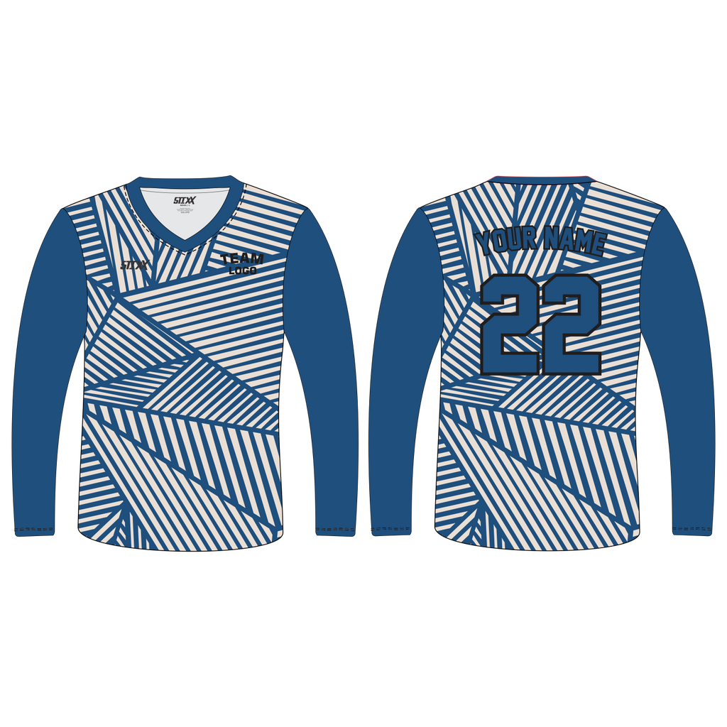 Custom Long‑Sleeve V‑Neck T‑Shirts
