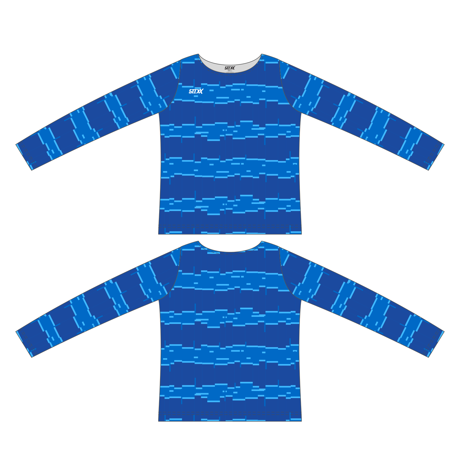 Custom Long Sleeved Crew Neck Cheerleading Shells