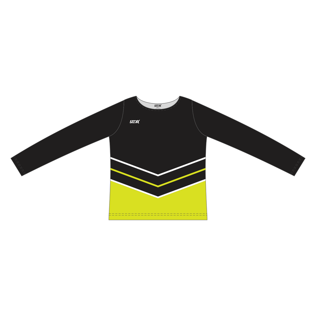 Custom Long Sleeved Crew Neck Cheerleading Shells