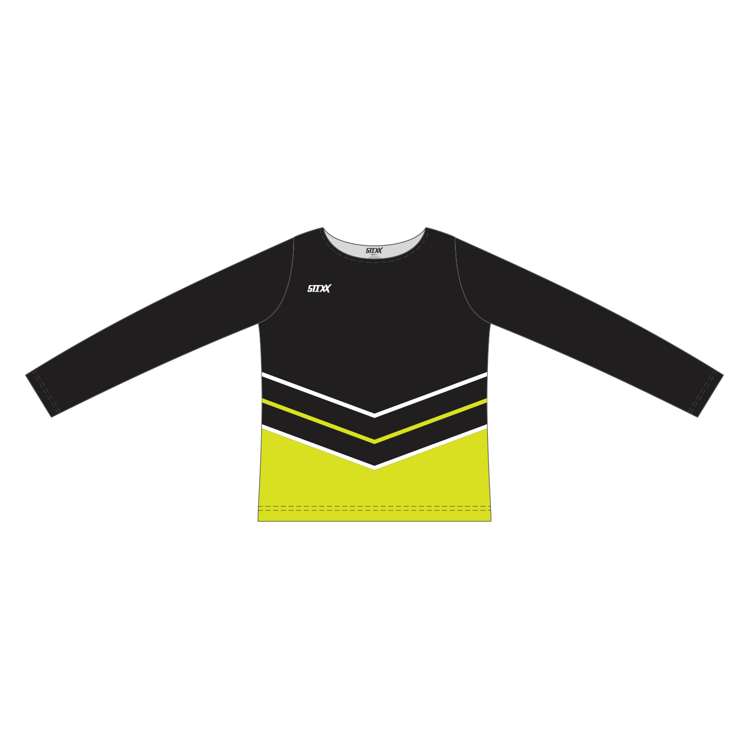 Custom Long Sleeved Crew Neck Cheerleading Shells