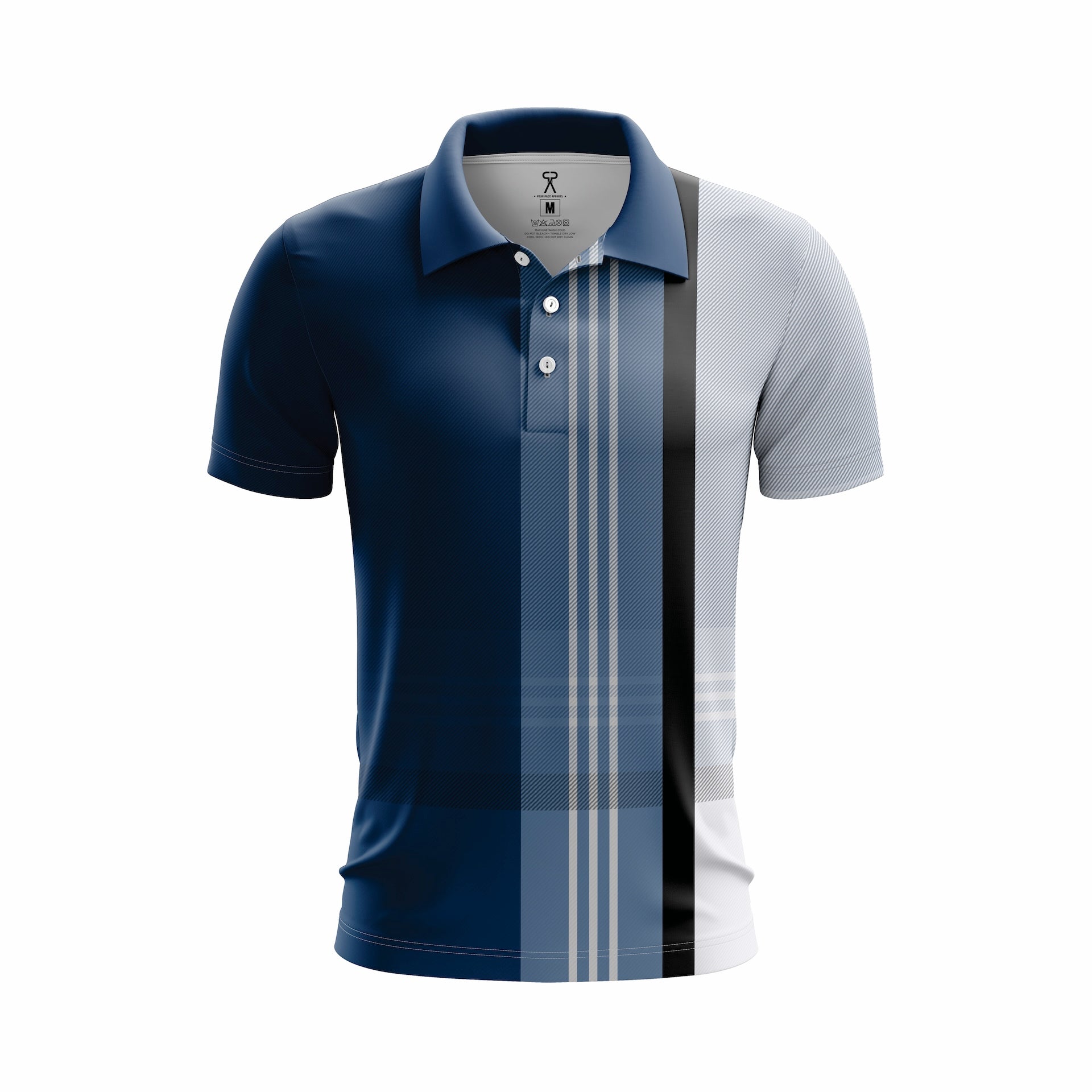 BLUE & WHT GOLF POLO