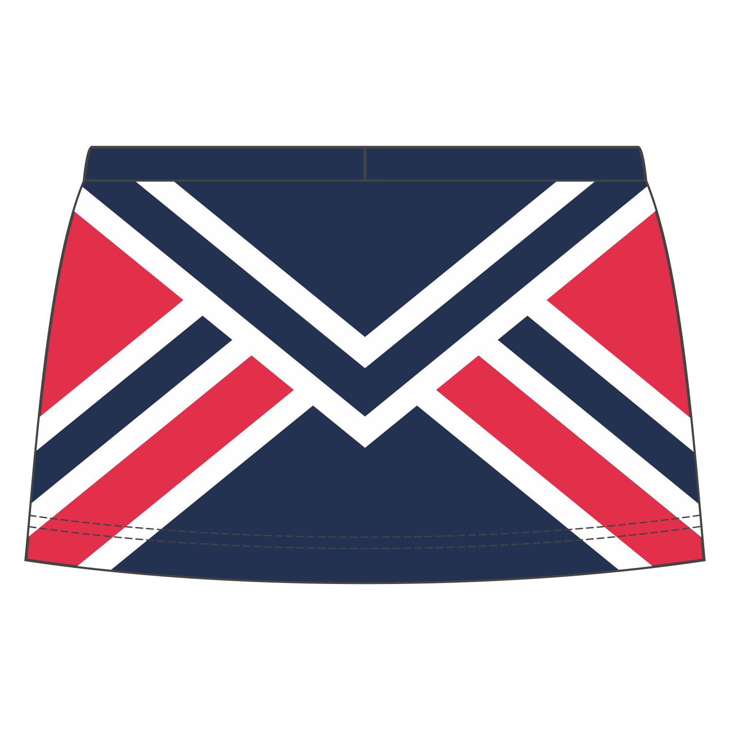 Custom Crossover Vent Cheerleading Skorts