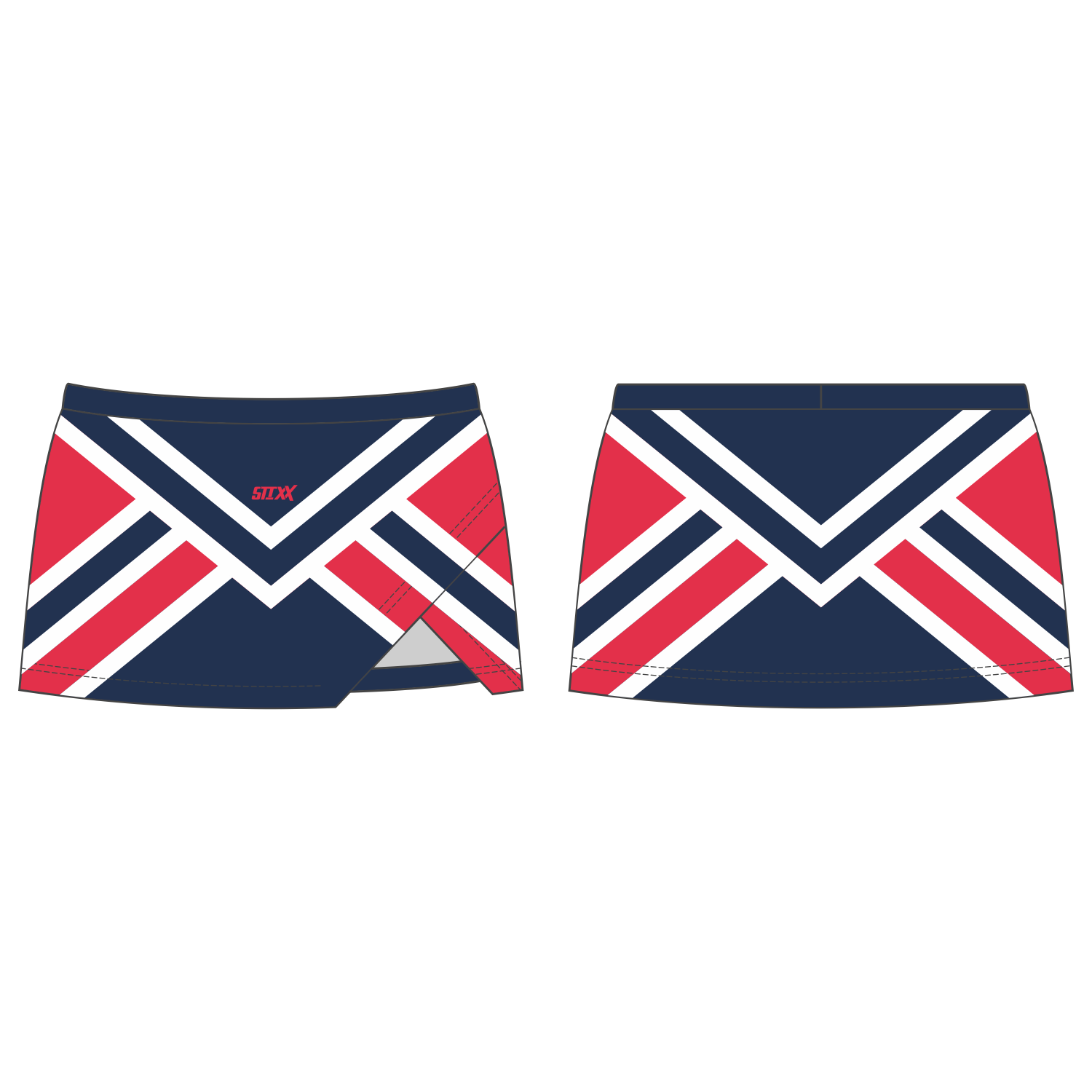 Custom Crossover Vent Cheerleading Skorts