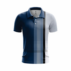 BLUE & WHT GOLF POLO