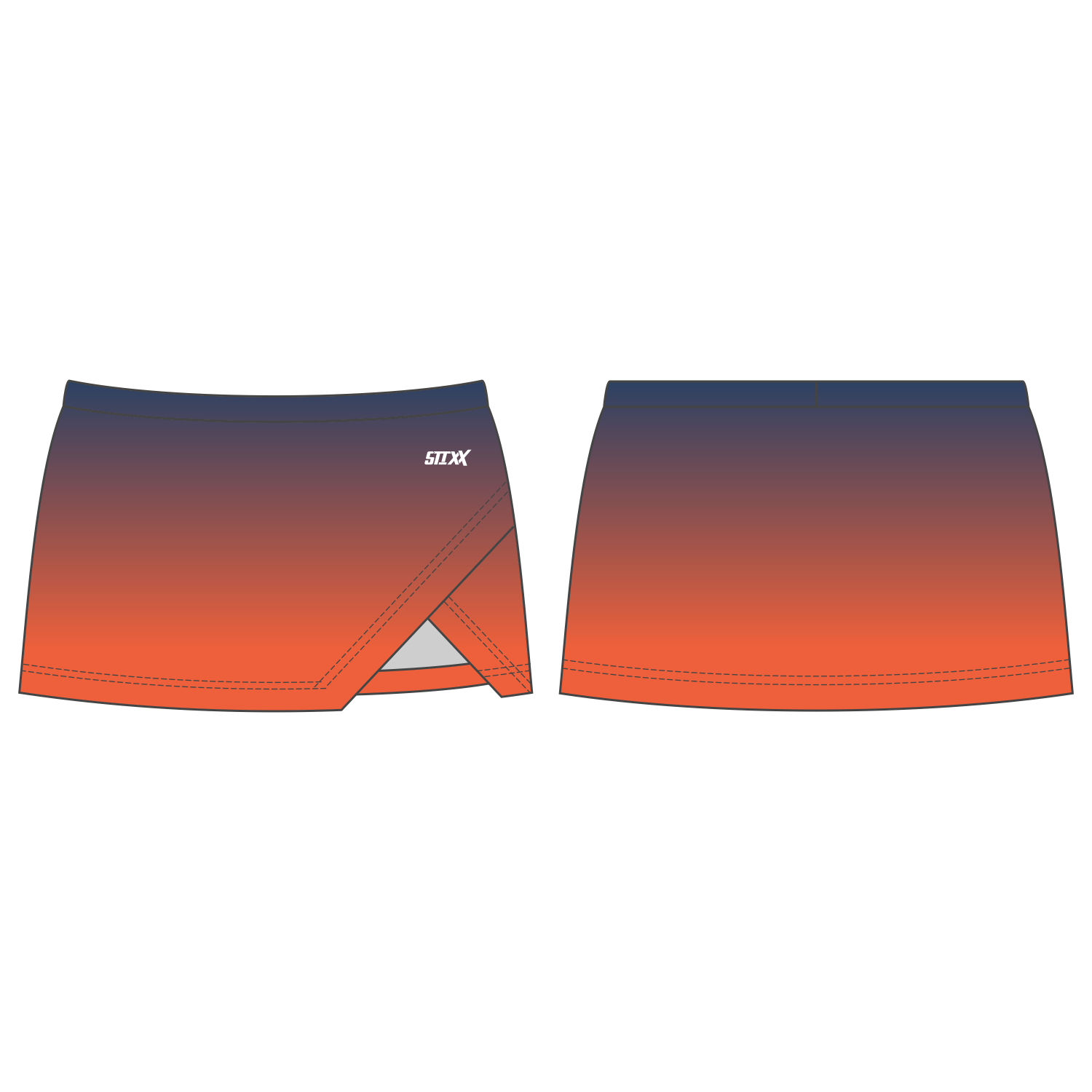 Custom Crossover Vent Cheerleading Skorts