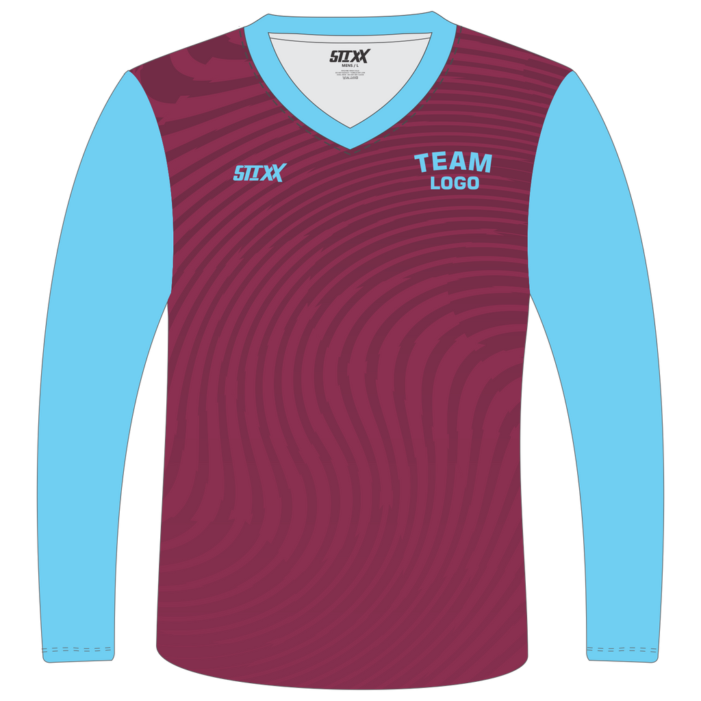 Custom Long‑Sleeve V‑Neck T‑Shirts