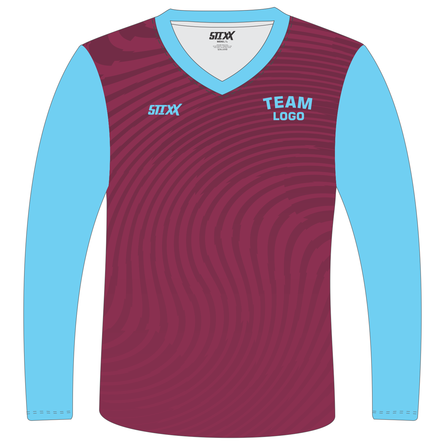 Custom Long‑Sleeve V‑Neck T‑Shirts