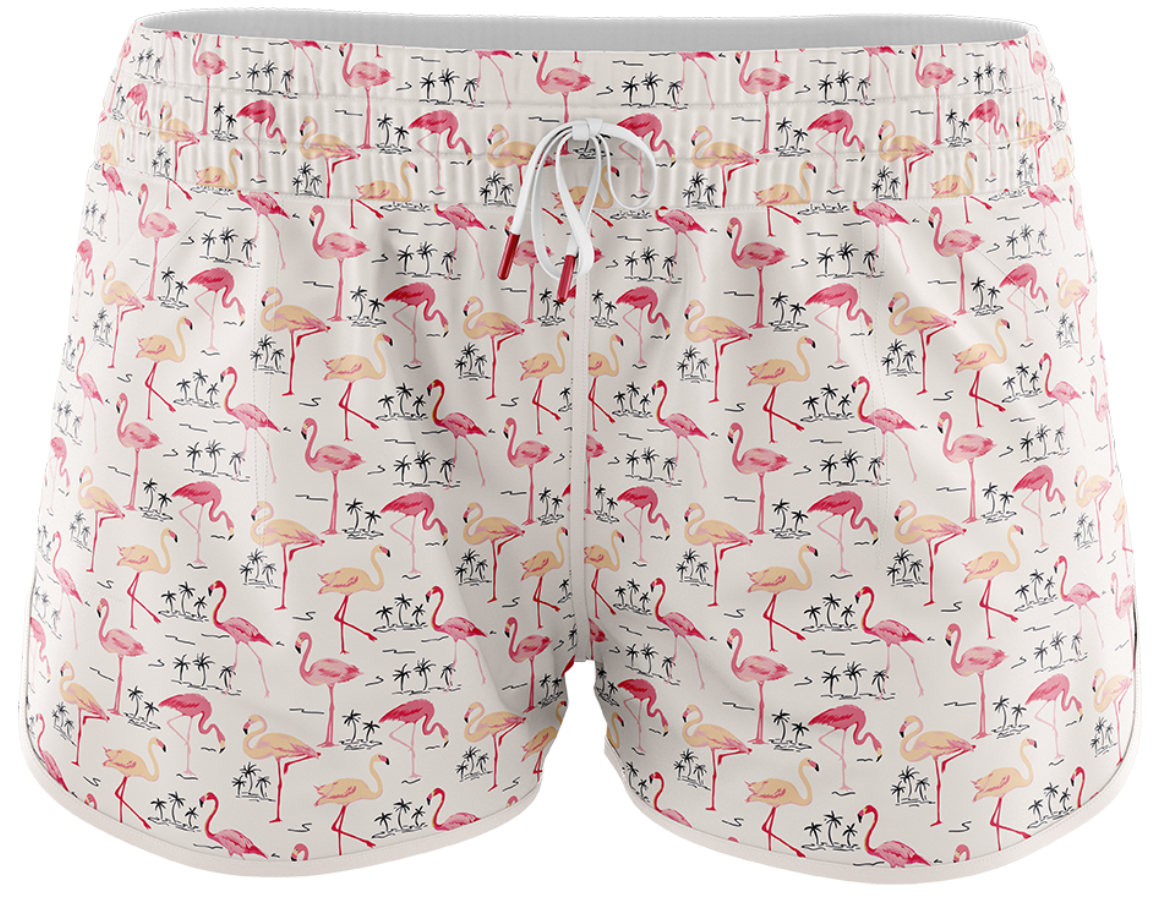 WHITE SWIM TRUNK WOMENS