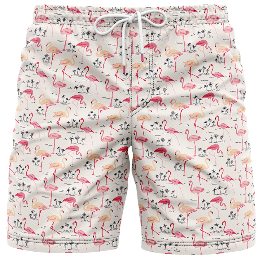 WHITE SWIM TRUNKS