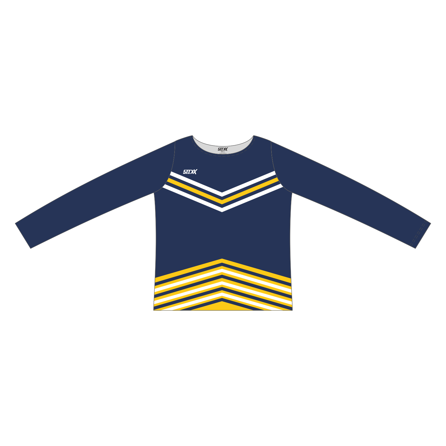 Custom Long Sleeved Crew Neck Cheerleading Shells