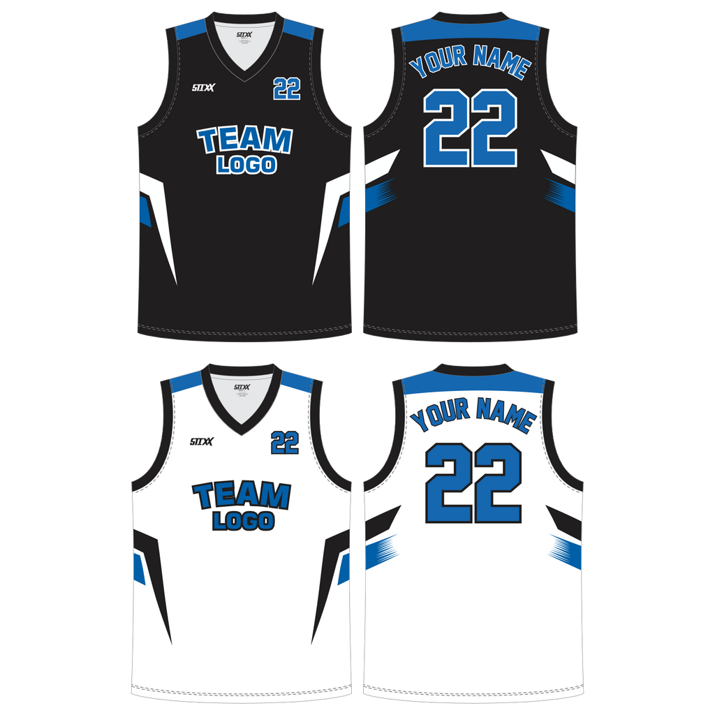 CUSTOM REVERSIBLE V-NECK BASKETBALL JERSEYS