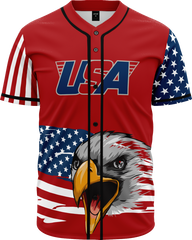 RED AMERICA 1 Baseball Jersey