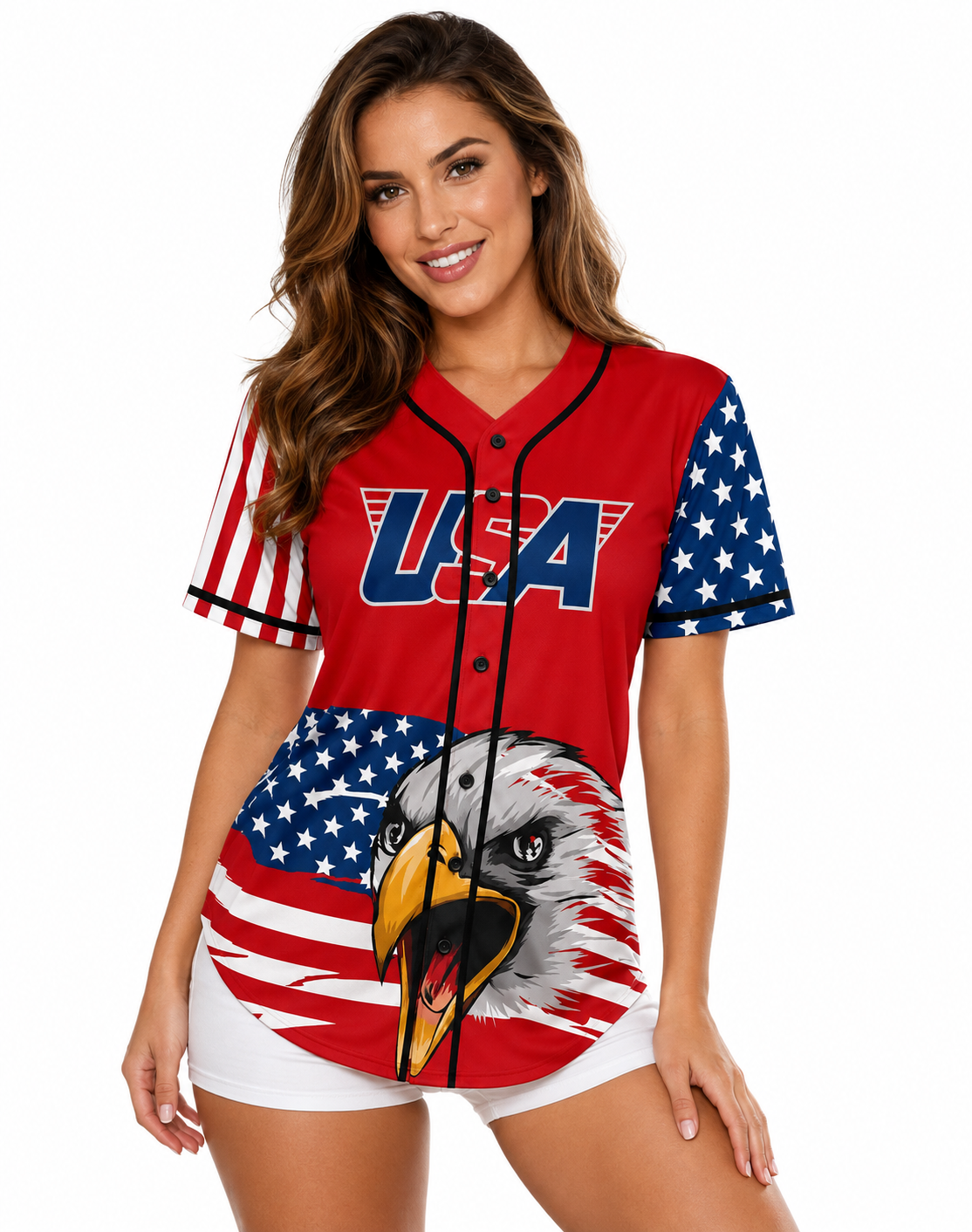 RED AMERICA 1 Baseball Jersey
