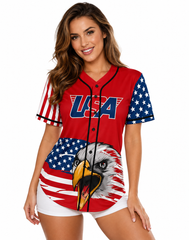 RED AMERICA 1 Baseball Jersey
