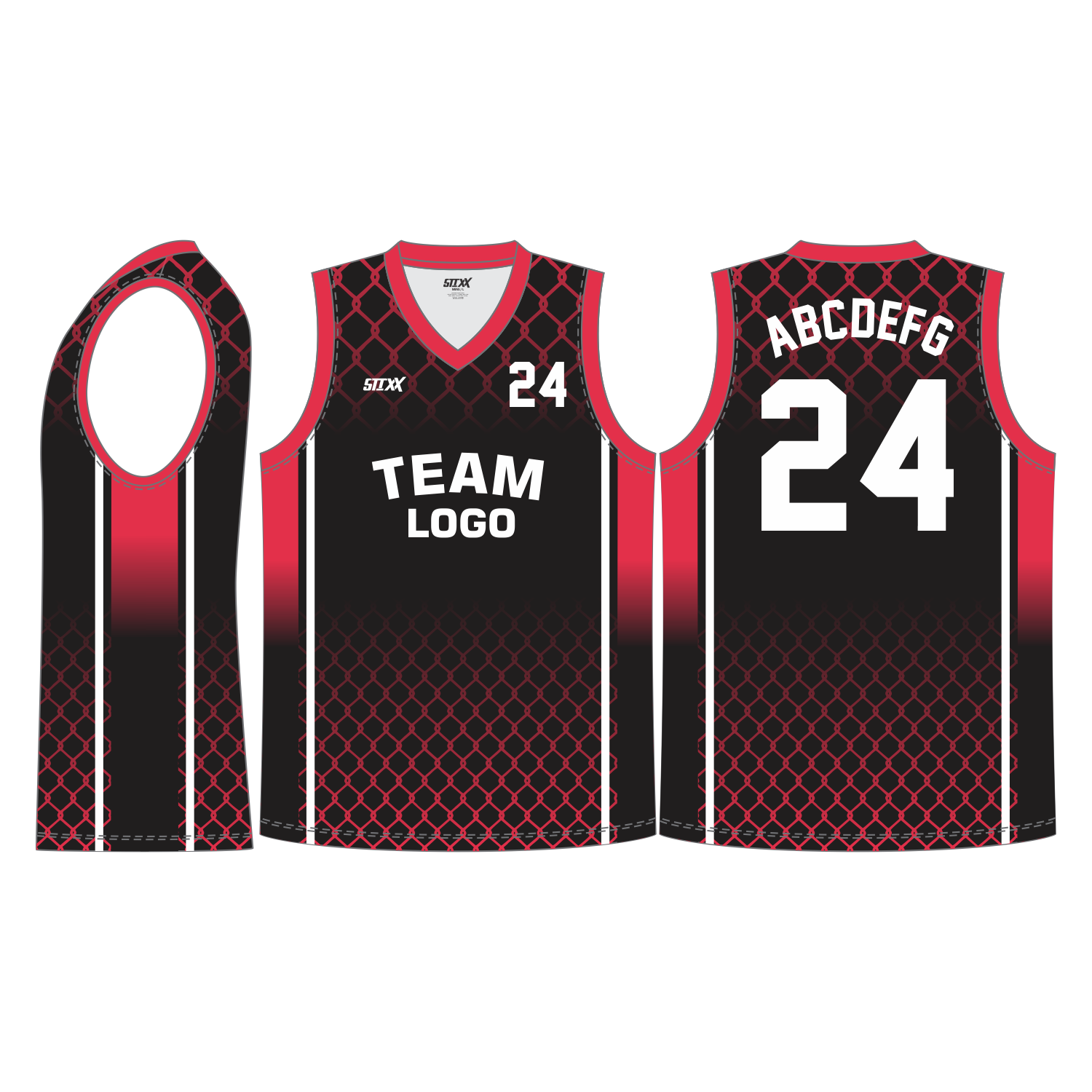 CUSTOM V-NECK BASKETBALL JERSEYS