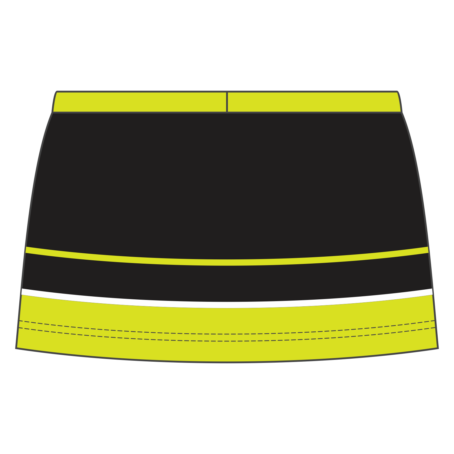 Custom Crossover Vent Cheerleading Skirts