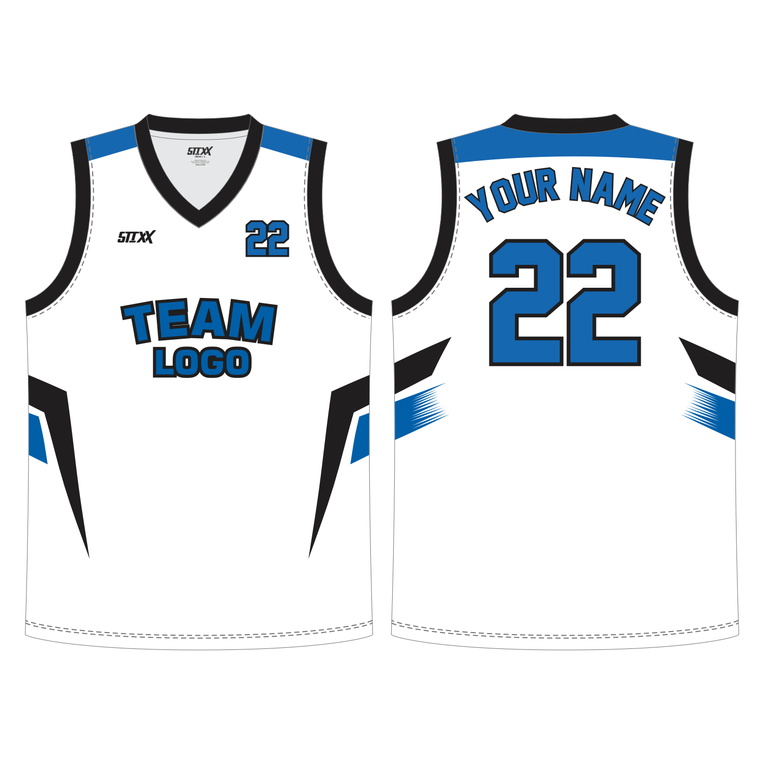 CUSTOM REVERSIBLE V-NECK BASKETBALL JERSEYS