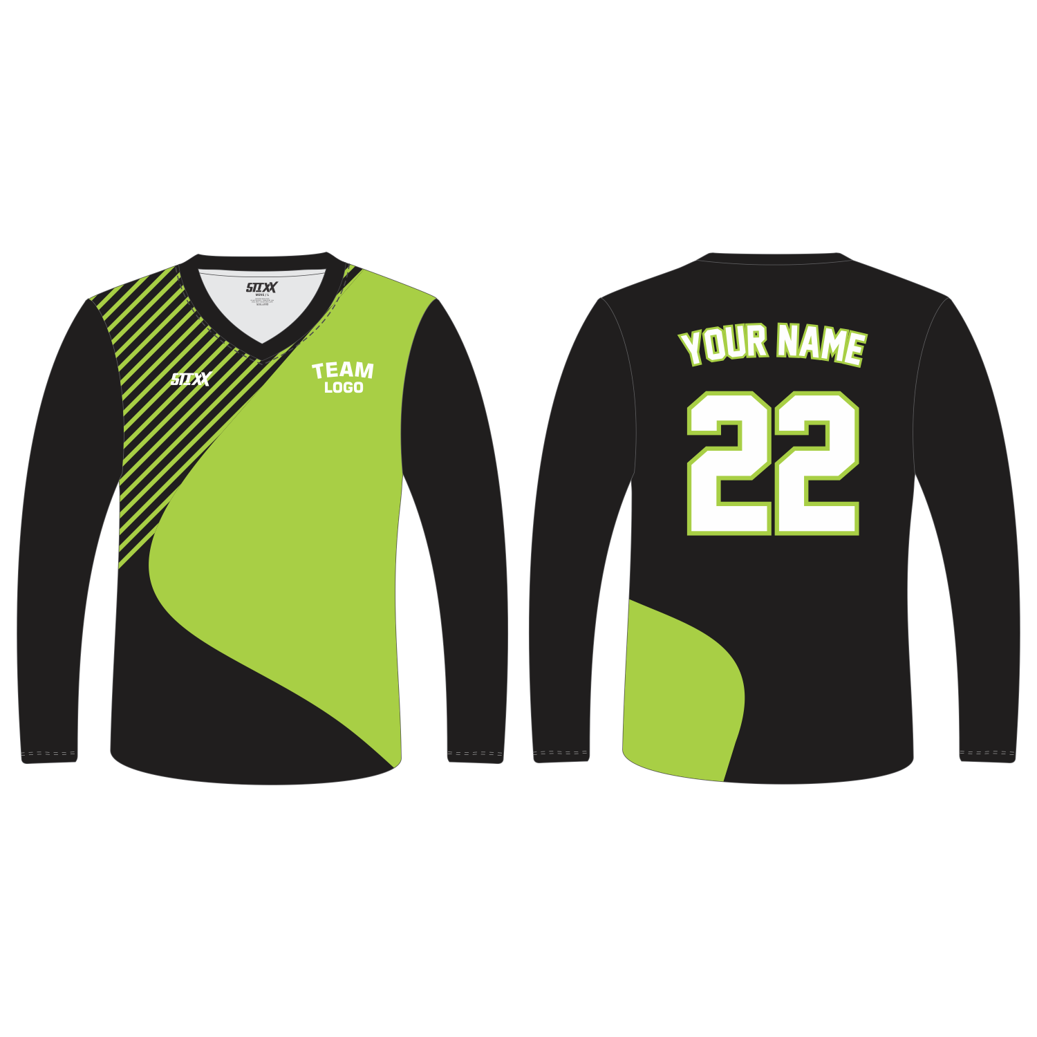 Custom Long‑Sleeve V‑Neck T‑Shirts