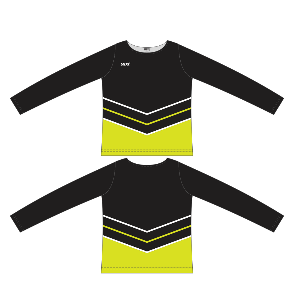 Custom Long Sleeved Crew Neck Cheerleading Shells