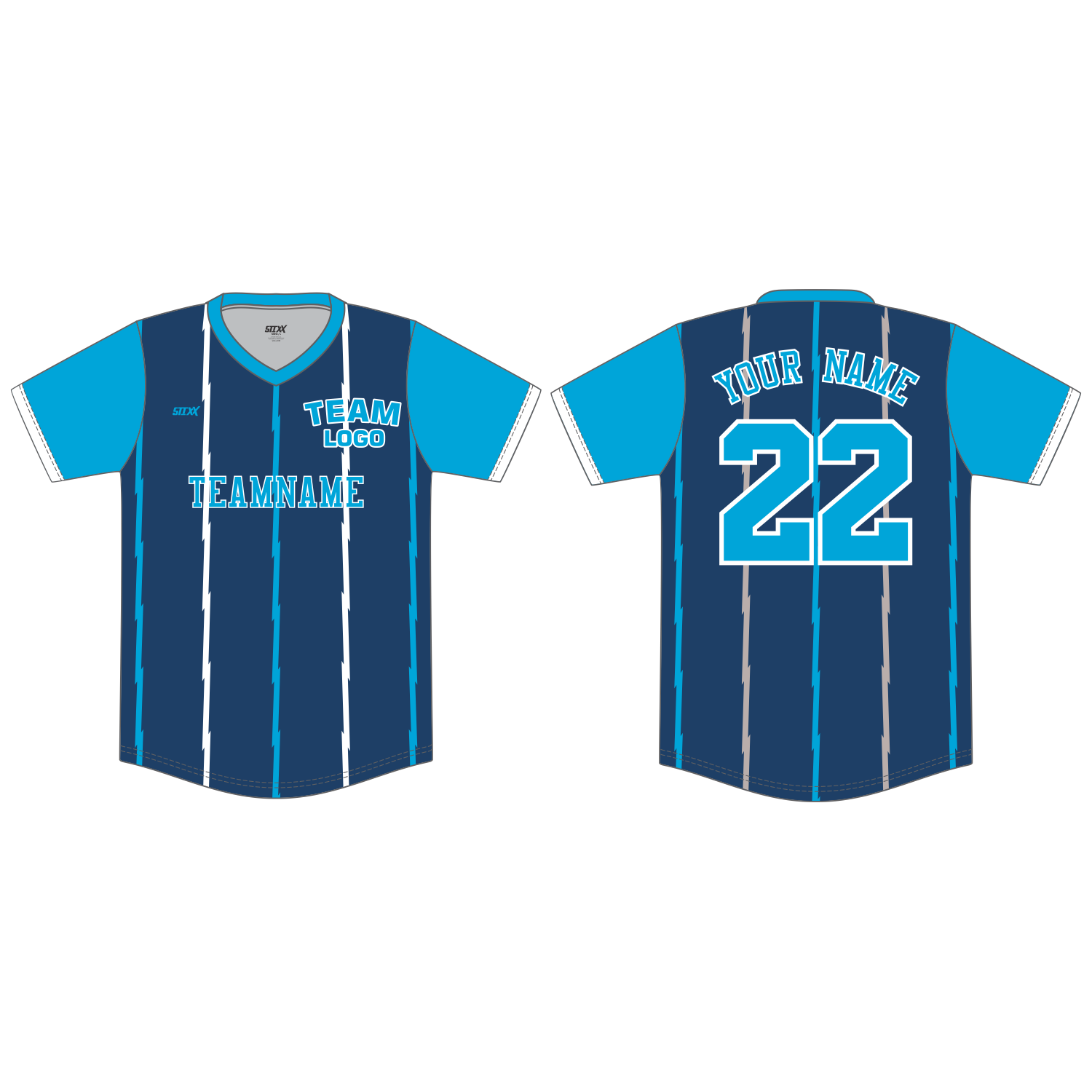 Custom V-Neck Baseball Jersey