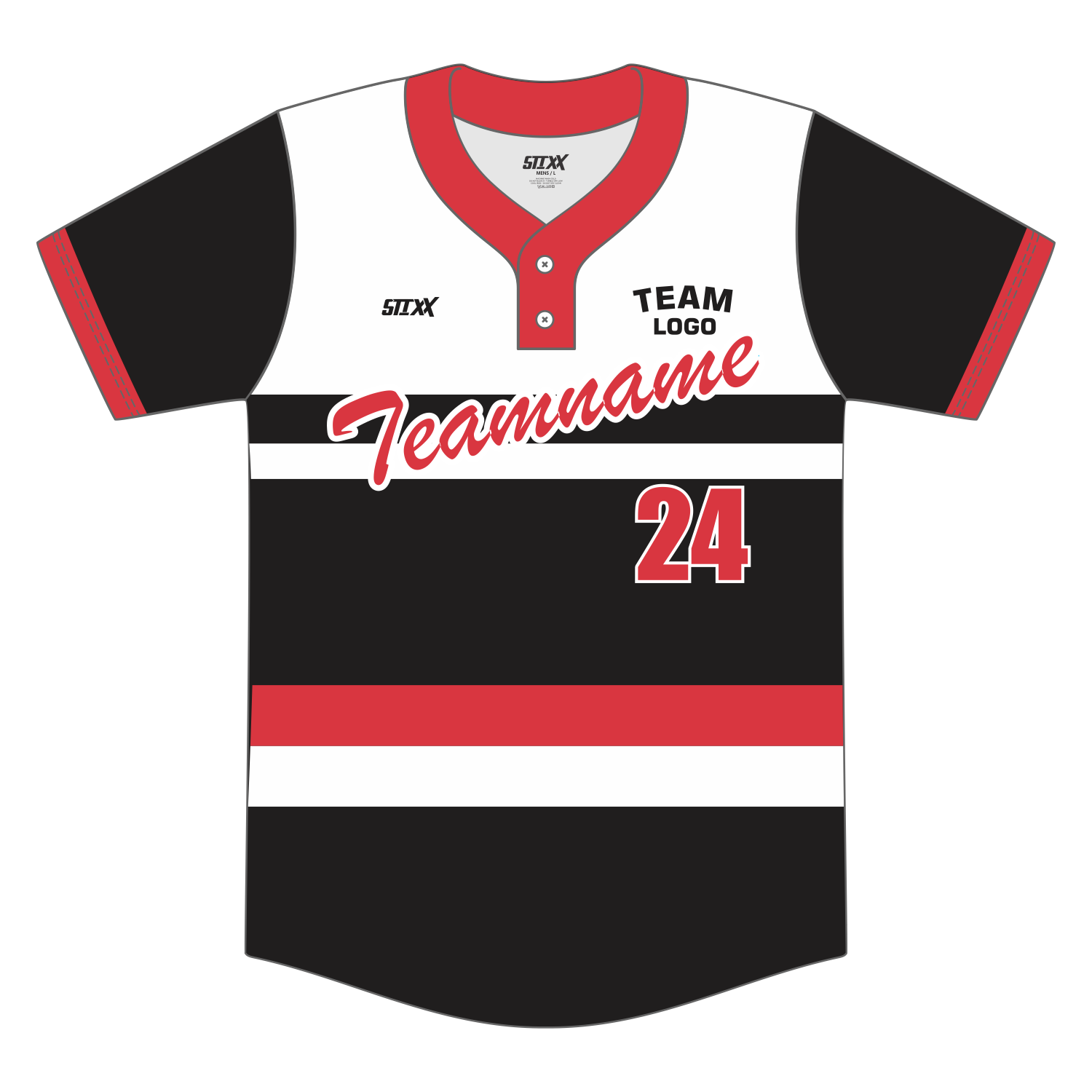 Custom 2-Button Baseball Jerseys