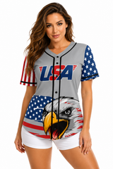 GREY AMERICA 1 BASEBALL JERSEY (Copy)