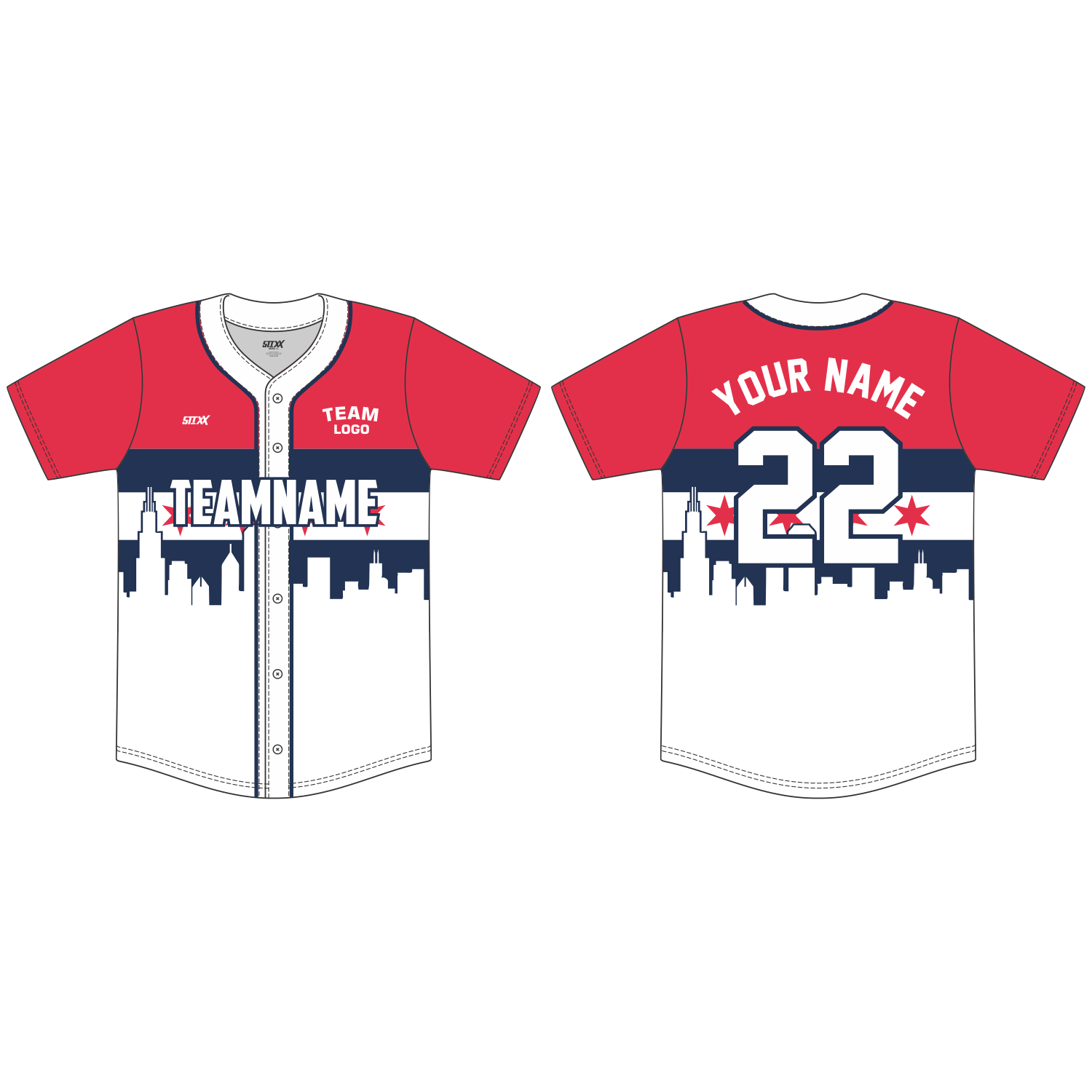 Custom Button-Down Baseball Jerseys