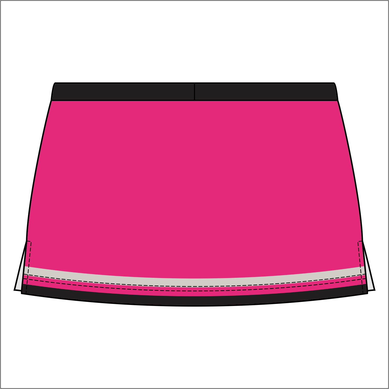 Side Vent Cheerleading Skort