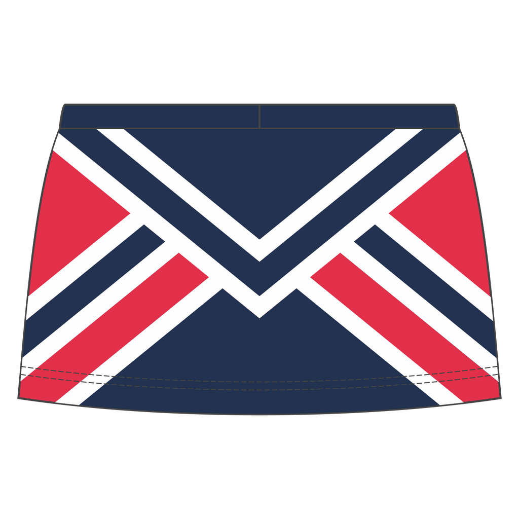 Custom Crossover Vent Cheerleading Skirts