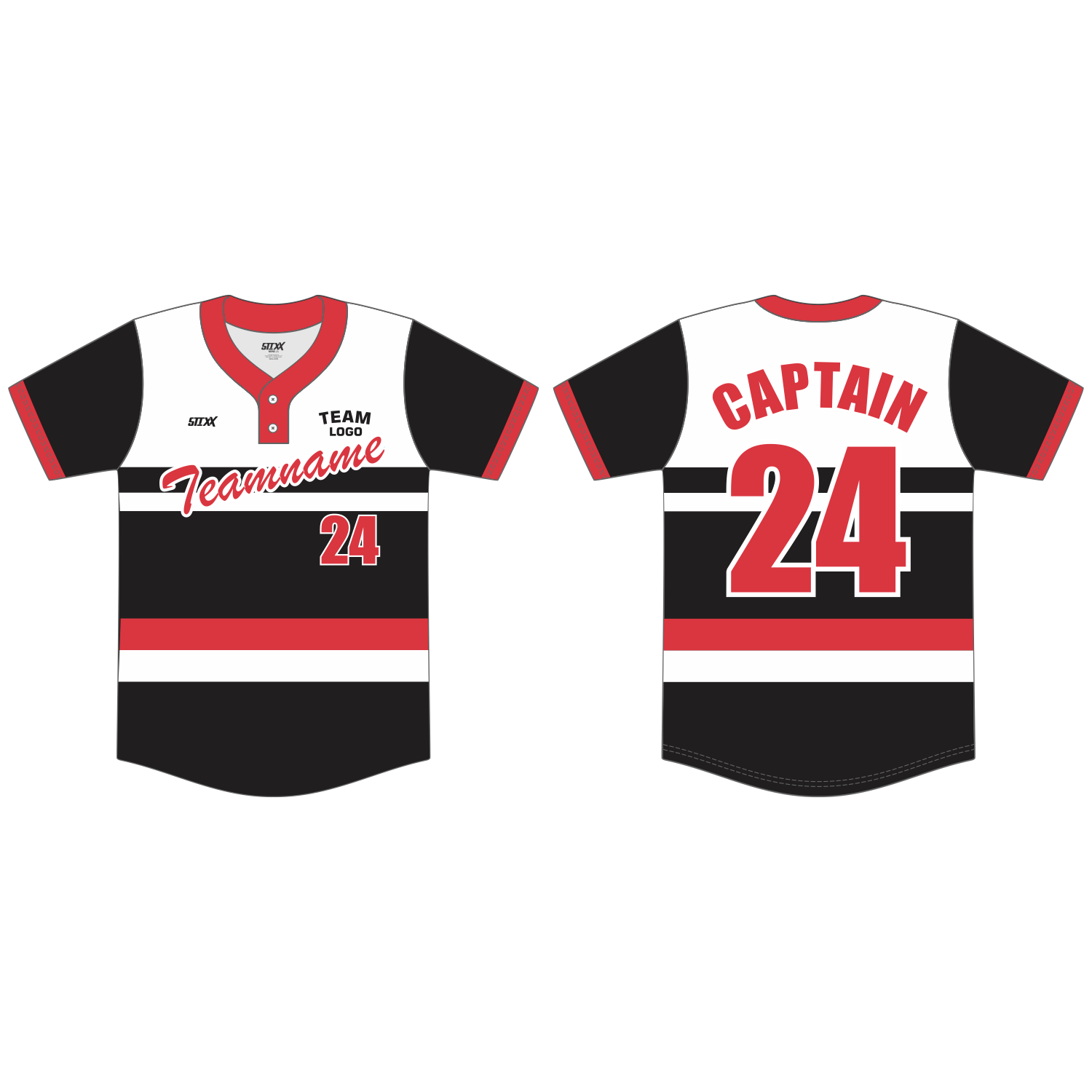 Custom 2-Button Baseball Jerseys