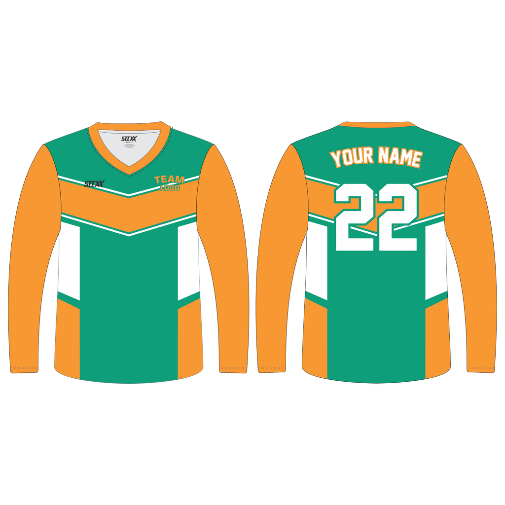 Custom Long‑Sleeve V‑Neck T‑Shirts