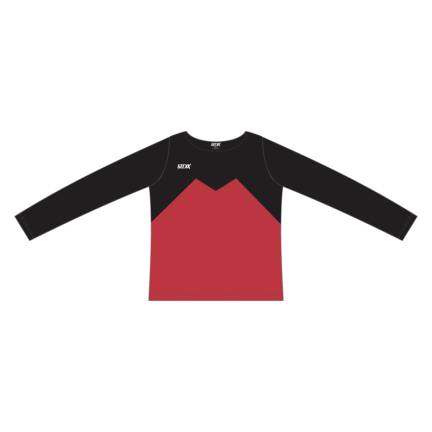 Custom Long Sleeved Crew Neck Cheerleading Shells