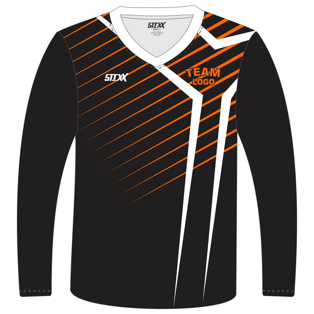 Custom Long‑Sleeve V‑Neck T‑Shirts