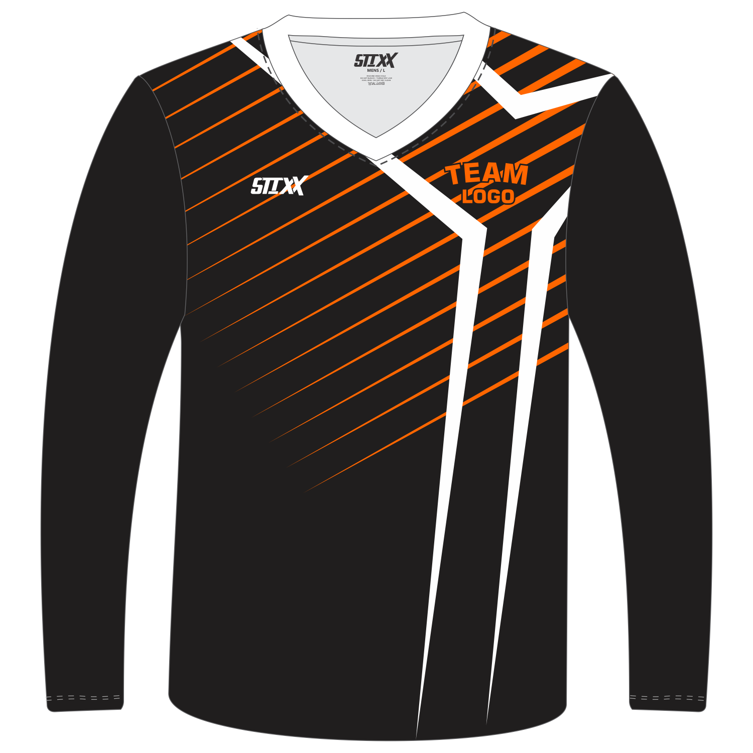 Custom Long‑Sleeve V‑Neck T‑Shirts