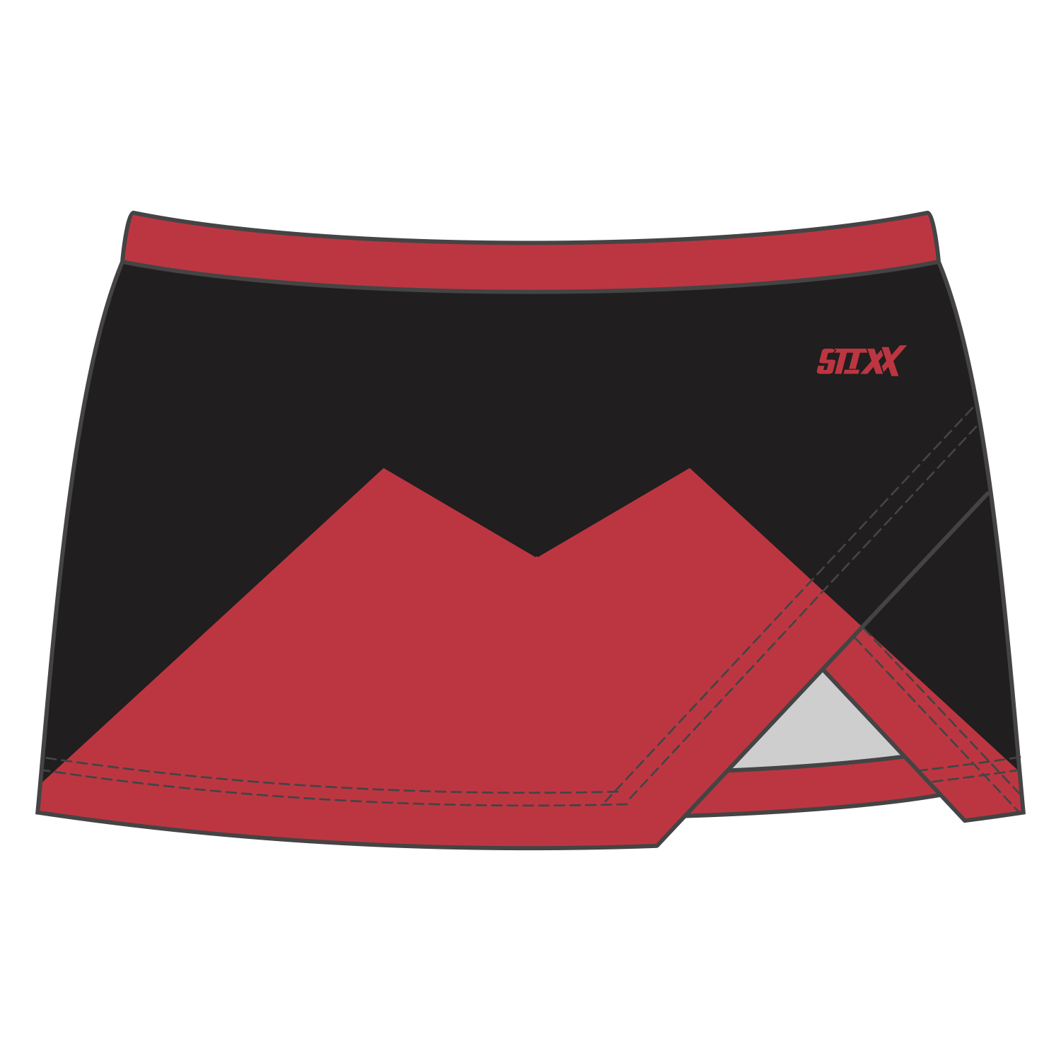 Custom Crossover Vent Cheerleading Skirts