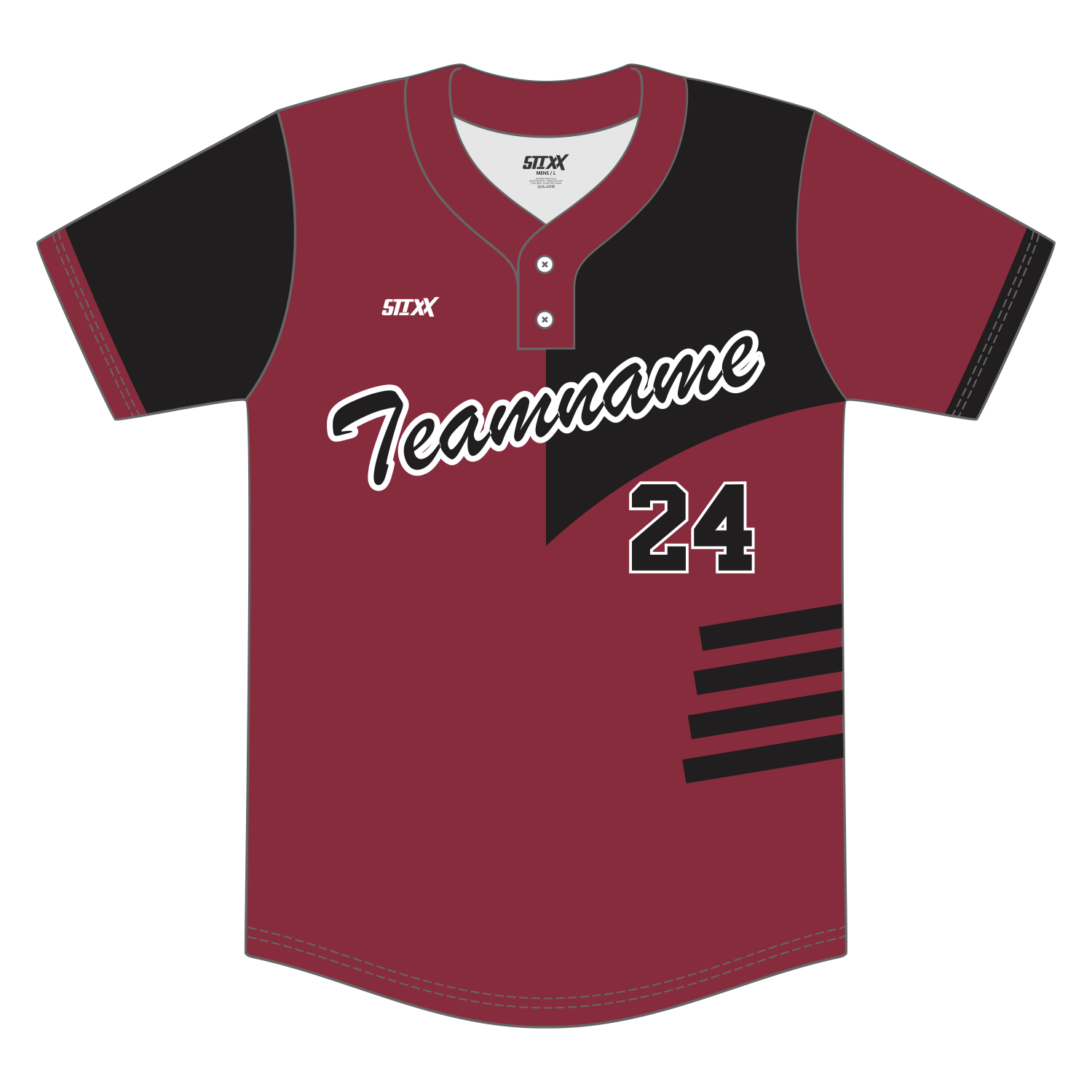 Custom 2-Button Baseball Jerseys
